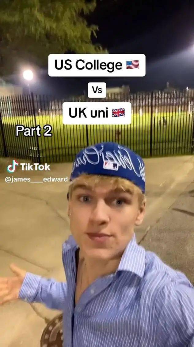 百万点赞：英国小伙到美国留学，TikTok上分享英美大学3大不同，你认同吗？